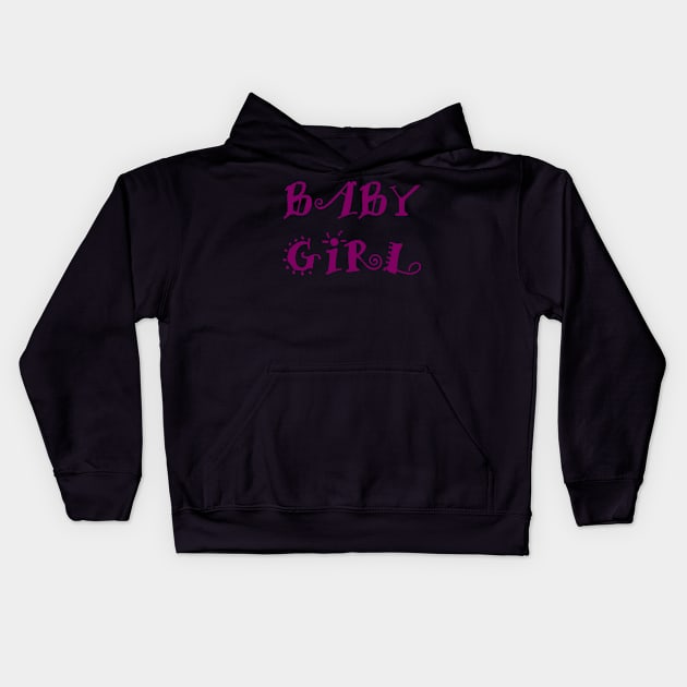 BABY GIRL - MINIMALIST Kids Hoodie by JMPrint